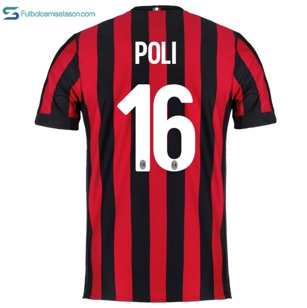 Camiseta Milan 1ª Poli 2017/18